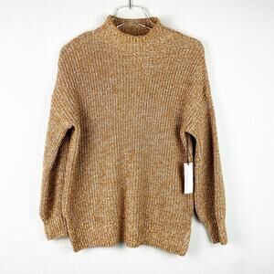 cupcakes & cashmere Mock Neck Marled Knit Sweater XS NWT